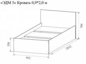 Кровать 900 Эдем-5 в Новоуральске - novouralsk.ok-mebel.com | фото 3