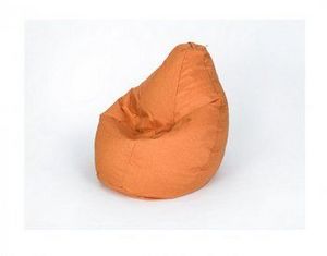 Кресло-мешок Груша велюр оранжевое малое в Новоуральске - novouralsk.ok-mebel.com | фото 1