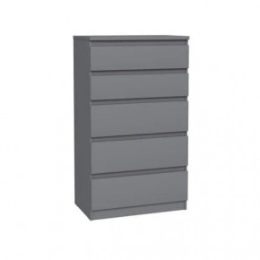 2.03.02.070.4 КАСТОР комод 5 ящиков RU серый в Новоуральске - novouralsk.ok-mebel.com | фото