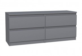 2.03.03.100.4 КАСТОР тумба 4 ящика RU серая в Новоуральске - novouralsk.ok-mebel.com | фото