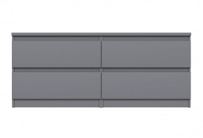 2.03.03.100.4 КАСТОР тумба 4 ящика RU серая в Новоуральске - novouralsk.ok-mebel.com | фото 2