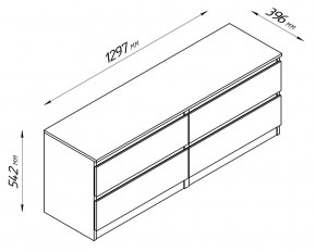 2.03.03.100.4 КАСТОР тумба 4 ящика RU серая в Новоуральске - novouralsk.ok-mebel.com | фото 4