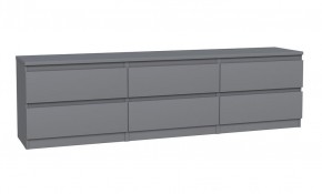 2.03.03.110.4 КАСТОР тумба 6 ящиков RU серая в Новоуральске - novouralsk.ok-mebel.com | фото