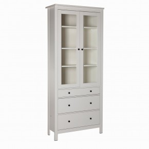 2.08.07.130.1 САГА шкаф с витриной 90 белый RU в Новоуральске - novouralsk.ok-mebel.com | фото