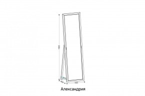 АЛЕКСАНДРИЯ-9.1 Зеркало напольное в Новоуральске - novouralsk.ok-mebel.com | фото 2