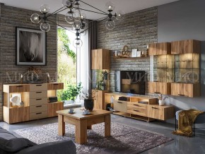 АЛТЕЯ Шкаф Стекло навесной (Дуб крафт) в Новоуральске - novouralsk.ok-mebel.com | фото 3