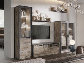 Амели Пенал-стекло (Дуб Юкон-Бетон темный) в Новоуральске - novouralsk.ok-mebel.com | фото 3
