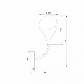 Бра Eurosvet Calyx 60168/1 латунь в Новоуральске - novouralsk.ok-mebel.com | фото 3