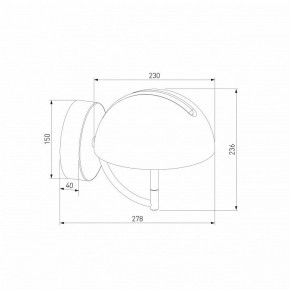 Бра Eurosvet Emisfero 50083/1 LED золото в Новоуральске - novouralsk.ok-mebel.com | фото 3