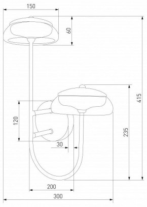 Бра Eurosvet Fungo 50388/2 LED черный в Новоуральске - novouralsk.ok-mebel.com | фото 5