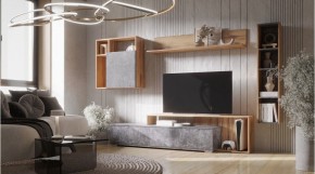 ДАЛЛАС Гостиная (модульная) цемент темный в Новоуральске - novouralsk.ok-mebel.com | фото