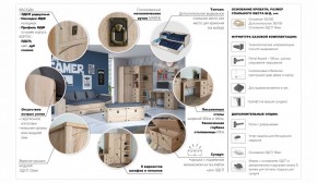 Детская Система Валенсия Комод 5ящ Дуб сонома в Новоуральске - novouralsk.ok-mebel.com | фото 3