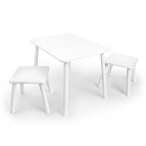Детский комплект стол и два табурета Rolti Baby (белая столешница/белое сиденье/белые ножки) в Новоуральске - novouralsk.ok-mebel.com | фото