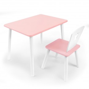 Детский комплект стол и стул «Корона» Rolti Baby (розовый/розовый, массив березы/мдф) в Новоуральске - novouralsk.ok-mebel.com | фото