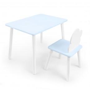 Детский комплект стол и стул «Облачко» Rolti Baby  (голубая столешница/голубое сиденье/белые ножки) в Новоуральске - novouralsk.ok-mebel.com | фото