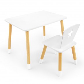 Детский комплект стол и стул «Звезда» Rolti Baby (белый/береза, массив березы/мдф) в Новоуральске - novouralsk.ok-mebel.com | фото