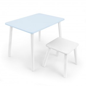 Детский комплект стол и табурет Rolti Baby (голубая столешница/белое сиденье/белые ножки) в Новоуральске - novouralsk.ok-mebel.com | фото