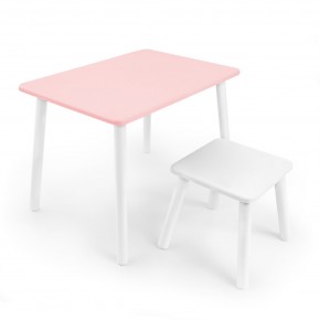 Детский комплект стол и табурет Rolti Baby (розовая столешница/белое сиденье/белые ножки) в Новоуральске - novouralsk.ok-mebel.com | фото