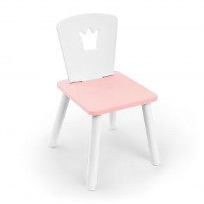 Детский стул Rolti Baby «Корона» (белый/розовый/белый, массив березы/мдф) в Новоуральске - novouralsk.ok-mebel.com | фото
