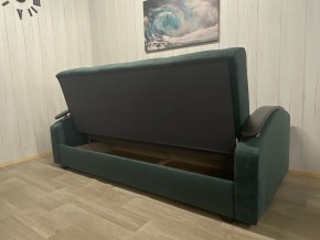 Диван Престиж-16 (НПБ+МДФ) велюр Sensey bottle green в Новоуральске - novouralsk.ok-mebel.com | фото 2