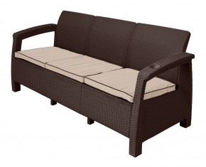 Диван Yalta Premium Sofa 3 Set (Ялта) шоколадный (+подушки под спину) в Новоуральске - novouralsk.ok-mebel.com | фото 1
