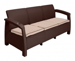 Диван Yalta Premium Sofa 3 Set (Ялта) шоколадный (+подушки под спину) в Новоуральске - novouralsk.ok-mebel.com | фото 2