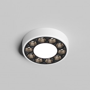 DK2440-WB Встраиваемый светильник DUAL 5+5 Вт, LED 4000K, IP 20, d90mm, белый/черный, алюминий/акрил в Новоуральске - novouralsk.ok-mebel.com | фото