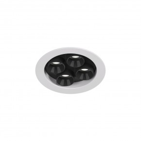 DK2510-WB Встраиваемый светильник SPACE со светодиодом d65 220V 8W 38° 4000К IP20 белый/черный алюминий в Новоуральске - novouralsk.ok-mebel.com | фото 4