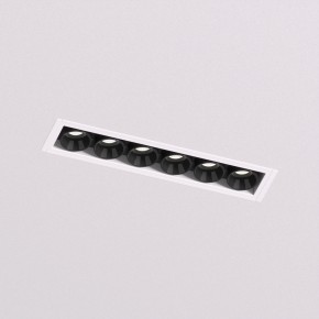 DK2531-WB Встраиваемый светильник SPACE со светодиодом под шпатлевку L126mm 220V 10W 38° 4000К IP20 белый/черный алюминий в Новоуральске - novouralsk.ok-mebel.com | фото