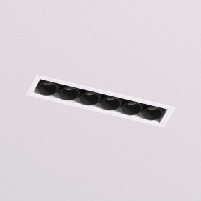 DK2531-WB Встраиваемый светильник SPACE со светодиодом под шпатлевку L126mm 220V 10W 38° 4000К IP20 белый/черный алюминий в Новоуральске - novouralsk.ok-mebel.com | фото 2