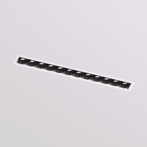 DK2532-WB Встраиваемый светильник SPACE со светодиодом под шпатлевку L240mm 220V 20W 38° 4000К IP20 белый/черный алюминий в Новоуральске - novouralsk.ok-mebel.com | фото