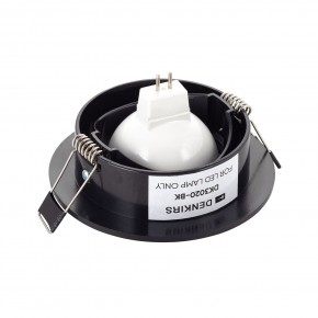 DK3020-BK Встраиваемый светильник, IP 20, 10 Вт, GU5.3, LED, черный, пластик в Новоуральске - novouralsk.ok-mebel.com | фото 3