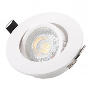DK3020-WH Встраиваемый светильник, IP 20, 10 Вт, GU5.3, LED, белый, пластик в Новоуральске - novouralsk.ok-mebel.com | фото 2