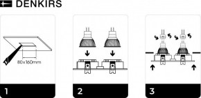 DK3022-WH Встраиваемый светильник, IP 20, 10 Вт, GU5.3, LED, белый, пластик в Новоуральске - novouralsk.ok-mebel.com | фото 6