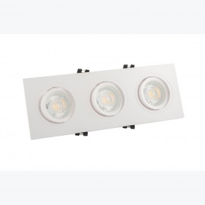 DK3023-WH Встраиваемый светильник, IP 20, 10 Вт, GU5.3, LED, белый, пластик в Новоуральске - novouralsk.ok-mebel.com | фото 2