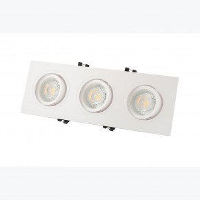DK3023-WH Встраиваемый светильник, IP 20, 10 Вт, GU5.3, LED, белый, пластик в Новоуральске - novouralsk.ok-mebel.com | фото 3