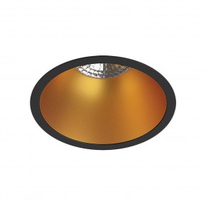 DK3026-BG Встраиваемый светильник, IP 20, 10 Вт, GU5.3, LED, черный/золотой, пластик в Новоуральске - novouralsk.ok-mebel.com | фото