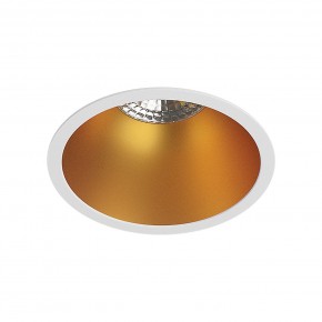 DK3026-WG Встраиваемый светильник, IP 20, 10 Вт, GU5.3, LED, белый/золотой, пластик в Новоуральске - novouralsk.ok-mebel.com | фото