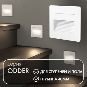 DK3050-WH Светильник встраиваемый в стену, IP 20, LED 3000, 1 Вт, белый, пластик в Новоуральске - novouralsk.ok-mebel.com | фото 5