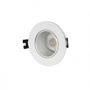 DK3061-WH+CH Встраиваемый светильник, IP 20, 10 Вт, GU5.3, LED, белый/хром, пластик в Новоуральске - novouralsk.ok-mebel.com | фото