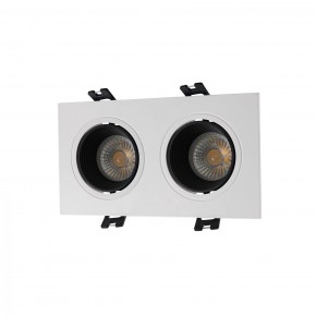 DK3072-WH+BK Встраиваемый светильник, IP 20, 10 Вт, GU5.3, LED, белый/черный, пластик в Новоуральске - novouralsk.ok-mebel.com | фото