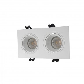DK3072-WH Встраиваемый светильник, IP 20, 10 Вт, GU5.3, LED, белый/белый, пластик в Новоуральске - novouralsk.ok-mebel.com | фото