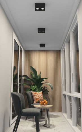DK3085-BK+CH Светильник накладной IP 20, 10 Вт, GU5.3, LED, черный/хром, пластик в Новоуральске - novouralsk.ok-mebel.com | фото 2