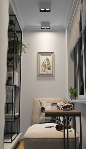 DK3085-WB+WH Светильник накладной IP 20, 10 Вт, GU5.3, LED, бело-черный/белый, пластик в Новоуральске - novouralsk.ok-mebel.com | фото 2