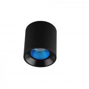 DK3090-BK+CY Светильник накладной IP 20, 10 Вт, GU5.3, LED, черный/голубой, пластик в Новоуральске - novouralsk.ok-mebel.com | фото