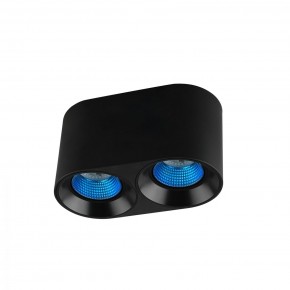 DK3096-BK+CY Светильник накладной IP 20, 10 Вт, GU5.3, LED, черный/голубой, пластик в Новоуральске - novouralsk.ok-mebel.com | фото