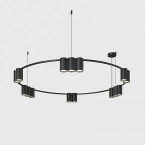 DK4067-BK Подвесной светильник ORBIT, IP20, 15xGU10 LED до 15 Вт, черный матовый, алюминий в Новоуральске - novouralsk.ok-mebel.com | фото