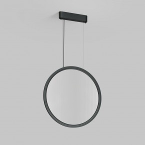 DK6606-BK Подвесной вертикальный светильник Veil со светодиодом H1700 d600 220V 48W 3000-6000K IP20 черный алюминий в Новоуральске - novouralsk.ok-mebel.com | фото 2