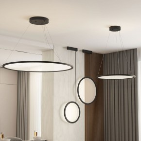 DK6606-BK Подвесной вертикальный светильник Veil со светодиодом H1700 d600 220V 48W 3000-6000K IP20 черный алюминий в Новоуральске - novouralsk.ok-mebel.com | фото 7