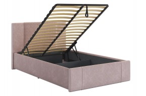 ХЛОЯ Кровать 1200 с ПМ (нежно-розовый велюр) в Новоуральске - novouralsk.ok-mebel.com | фото